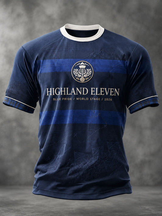 Men's Scotland Football Lover Printed T-shirt
