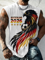 Men's German Football Fan Print Vest Top