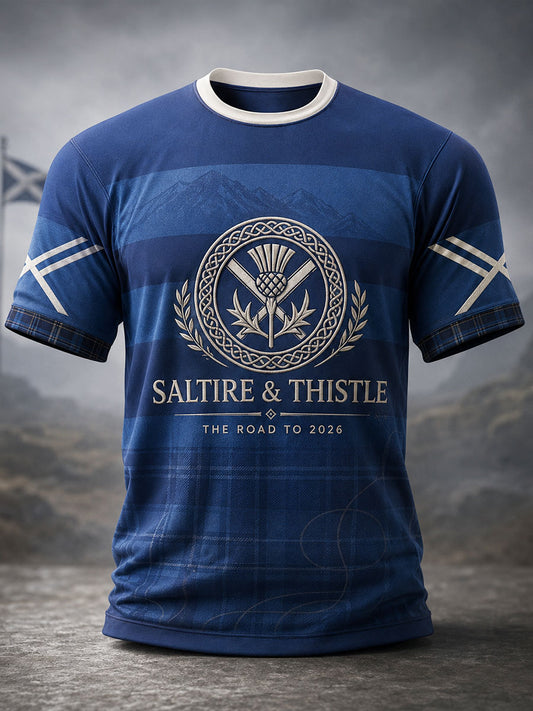 Men's Scotland Football Lover Printed T-shirt