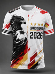 Men's German Football Fan Print short sleeve t-shirt