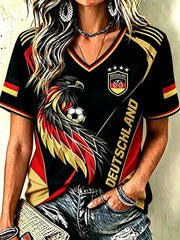 Women'S Germany Football Fan Short Sleeve T-Shirt