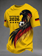 Men's German Football Fan Printed Waffle T-shirt