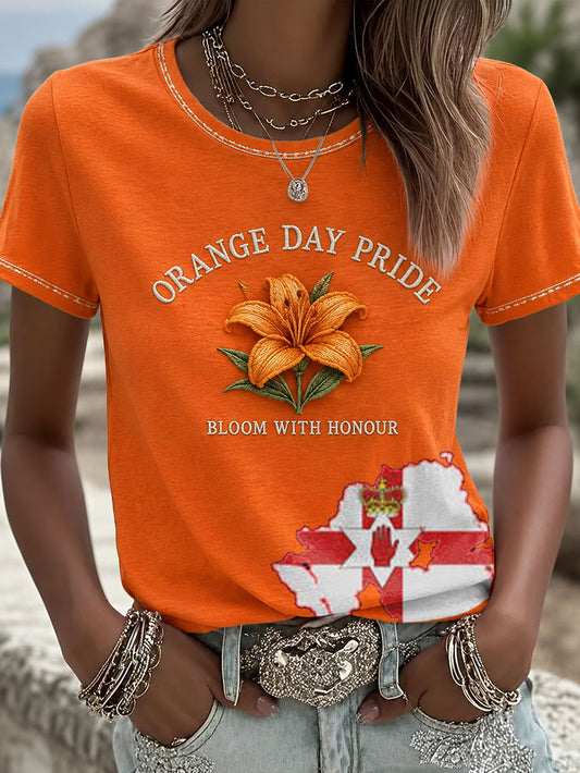 Women's 12th July Orangemen's Day Art Printed T-shirt