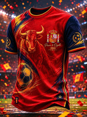 Men's Spain Football Lover Short Sleeves T-shirt
