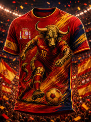 Men's Spain Football Lover Short Sleeves T-shirt