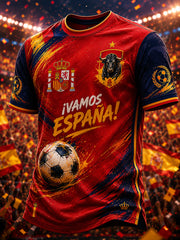 Men's Spain Football Lover Short Sleeves T-shirt
