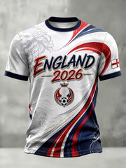 Men's UK Football Lover England Printed short sleeves t-shirt