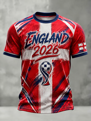 Men's UK Football Lover England Printed short sleeves t-shirt