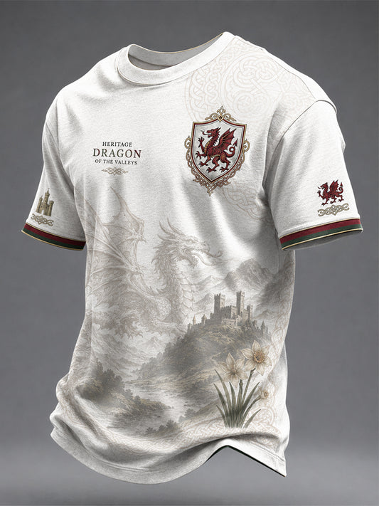 Men's Welsh Dragon Printed T-shirt