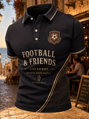 Men's Gift For Football Fans Print Casual Polo
