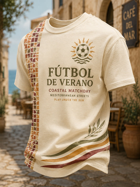Men's Gift For Football Fans Print Casual Tee