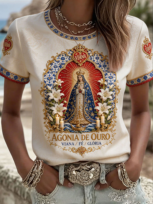 Women's Portugal Festas d'Agonia Art Printed T-shirt