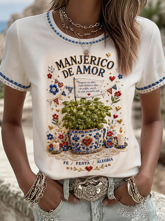 Women's Festival of the Popular Saints Portugal Art Printed T-Shirt
