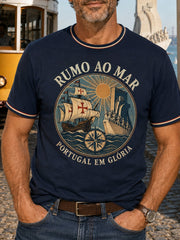 Men's The Age of Discovery Portugal Art Printed T-Shirt