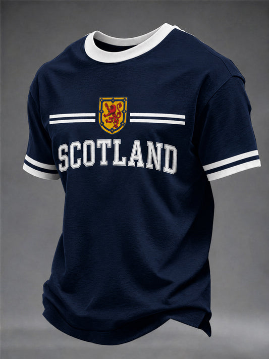 Men's Scotland Art Printed Short Sleeve T-shirt