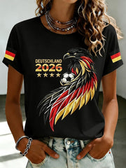 Women's Germany Football Fan Print T-shirt