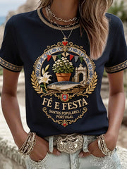 Women's Festival of the Popular Saints Portugal Art Printed T-Shirt