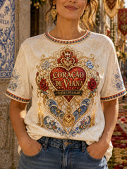 Women's Portugal Festas d'Agonia Art Printed T-shirt
