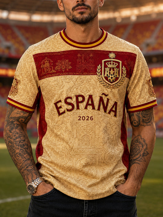 Men's Gift For Football Fans Print Casual Tee