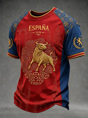 Men's Spain Football Lover Short Sleeves T-shirt