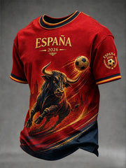 Men's Spain Football Lover Short Sleeves T-shirt