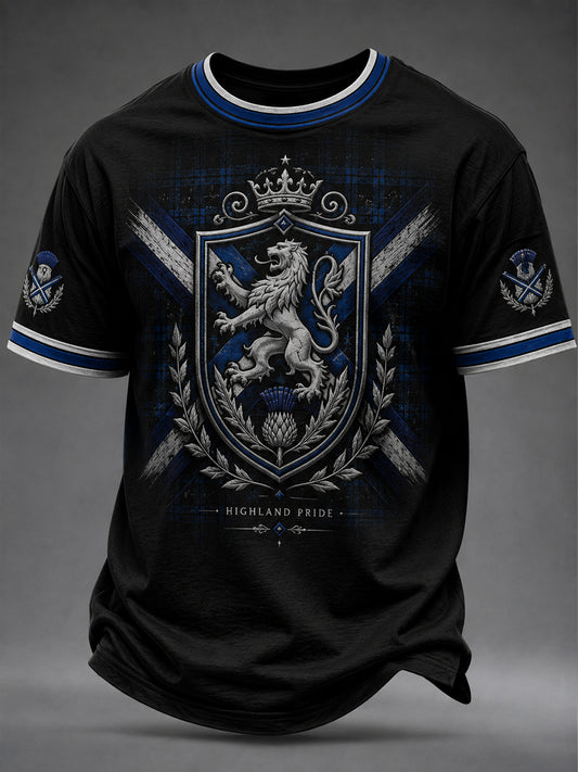 Men's Scotland Art Printed Short Sleeve T-shirt