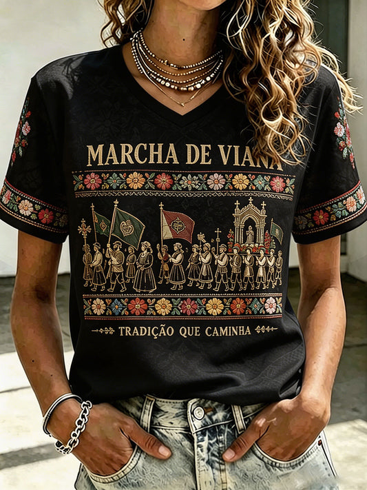 Women's Festas d'Agonia Portugal Art Printed T-shirt