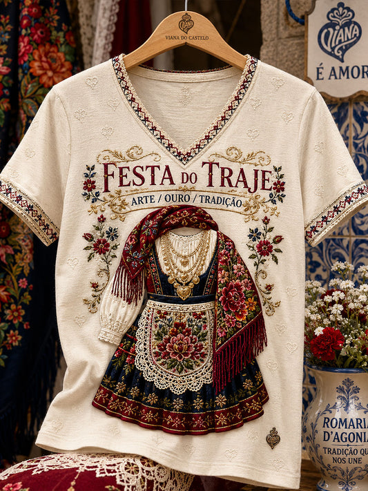 Women's Festas d'Agonia Portugal Art Printed T-shirt
