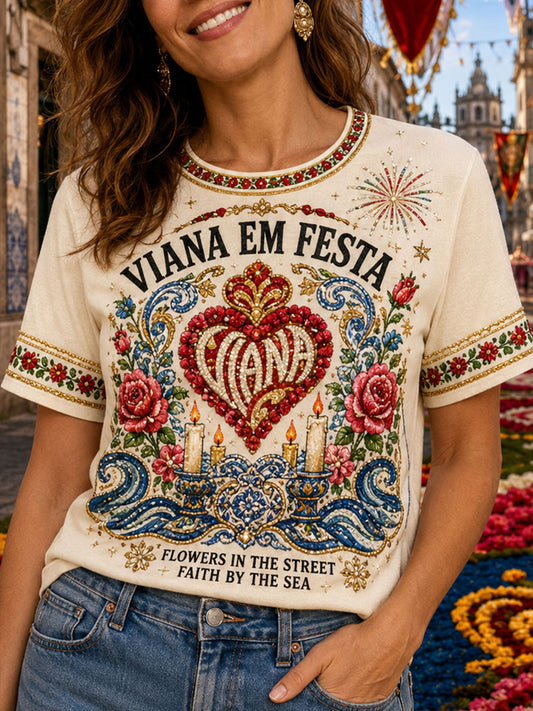 Women's Festas d'Agonia Portugal Art Printed T-shirt