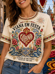 Women's Festas d'Agonia Portugal Art Printed T-shirt