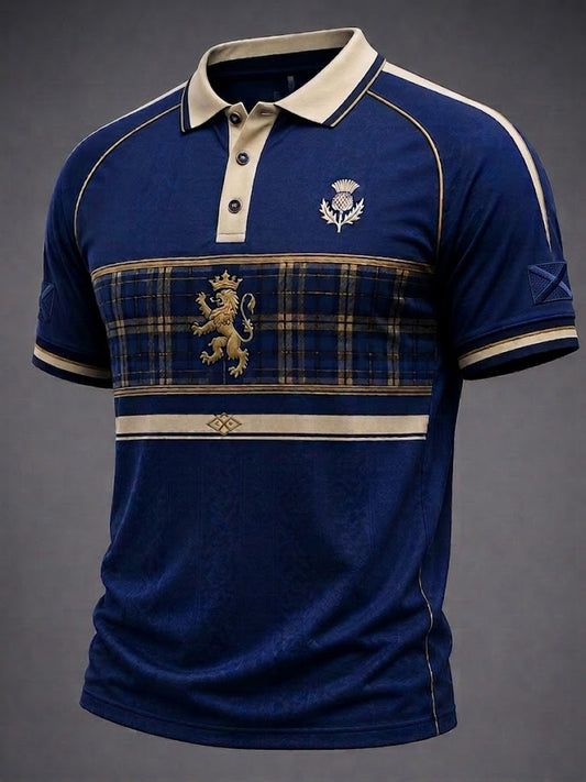 Men's Scotland Art Printed Short Sleeve Top