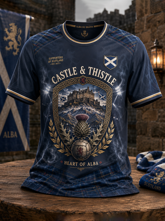 Men's UK Football Lover Scotland Printed short sleeves t-shirt