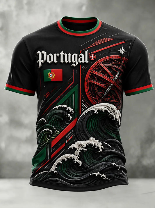 Men's Portugal Football Inspired Casual T-shirt