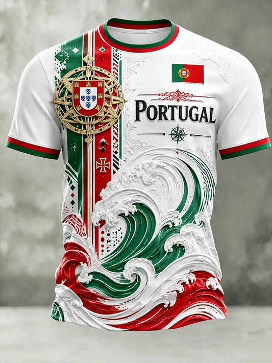 Men's Portugal Football Inspired Casual T-shirt