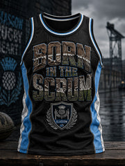 Men's Scotland Western Rugby Lover Printed Tank Tops