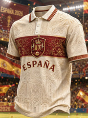 Men's Gift For Football Fans Print Casual Polo