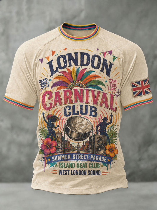 Men's Caribbean London Festival Notting Hill Carnival Printed T-shirt