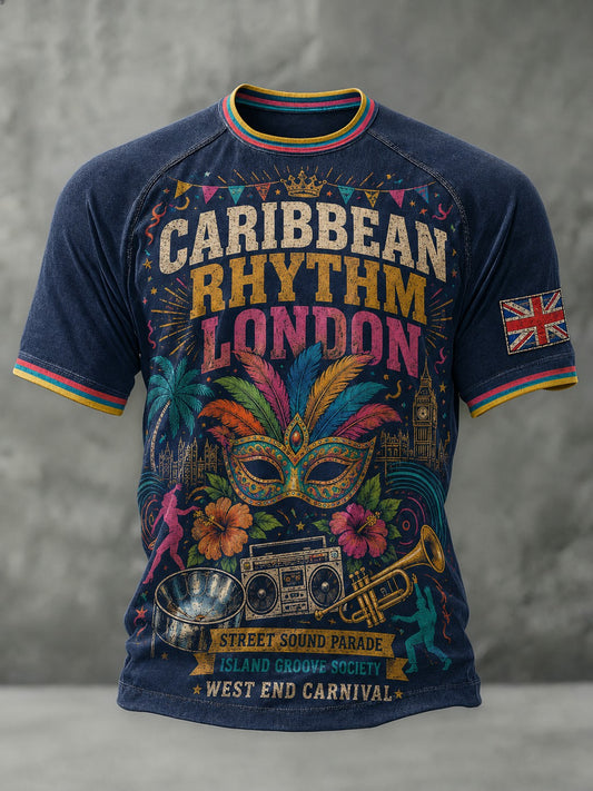 Men's Caribbean London Festival Notting Hill Carnival Printed T-shirt