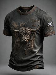 Men's Highland cow print short sleeves t-shirt