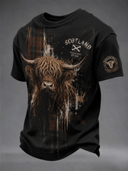 Men's Highland cow print short sleeves t-shirt