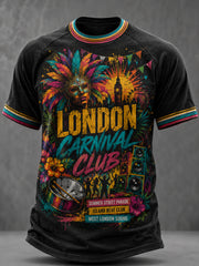 Men's Caribbean London Festival Notting Hill Carnival Printed Casual short sleeves t-shirt