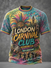 Men's Caribbean London Festival Notting Hill Carnival Printed Casual short sleeves t-shirt
