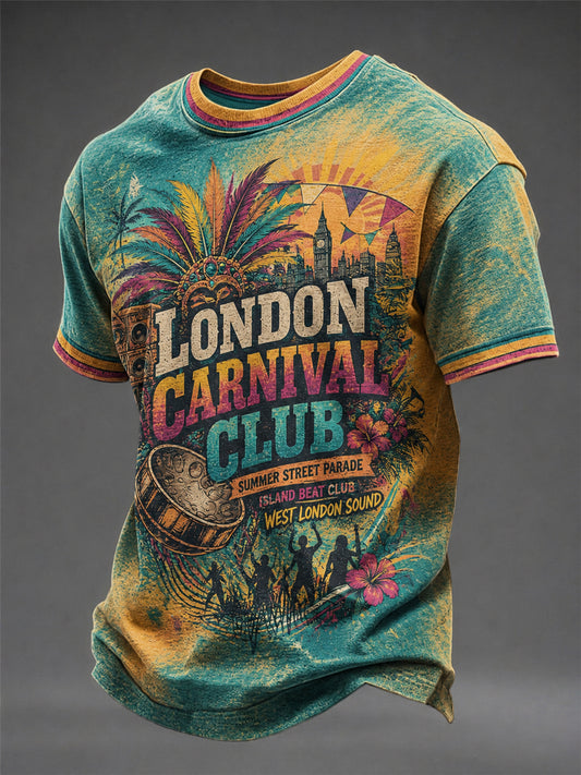 Men's Caribbean London Festival Notting Hill Carnival Printed T-shirt