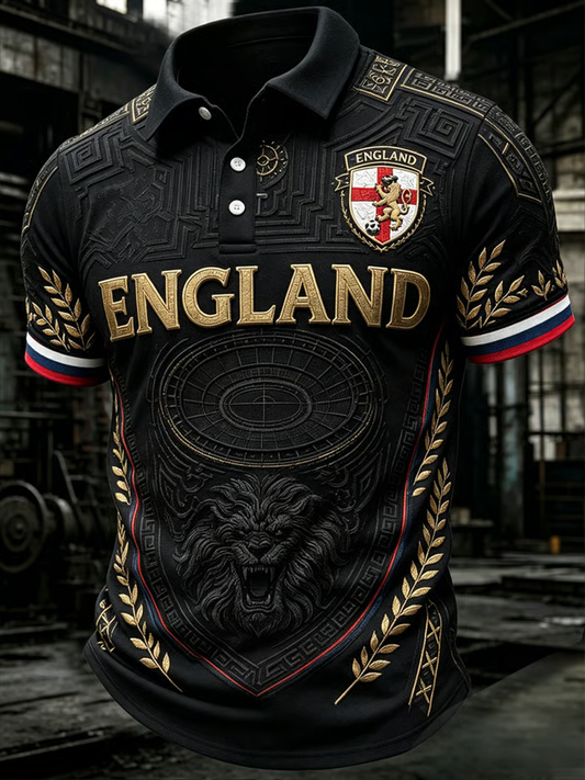 Men's UK Football Lover England Printed polo shirt
