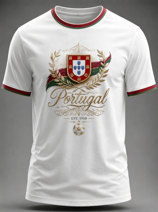 Men's Portuguese Football Printed T-shirt
