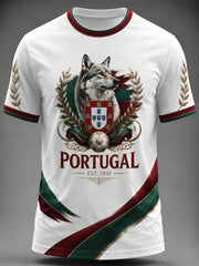 Men's Portuguese Football Printed T-shirt