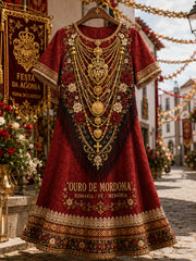 Women's Festas d'Agonia Portugal Art Printed Linen Dresses