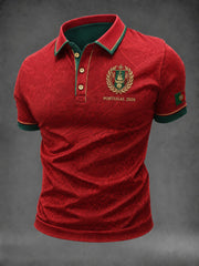 Men's Portugal Football Printed Shirt