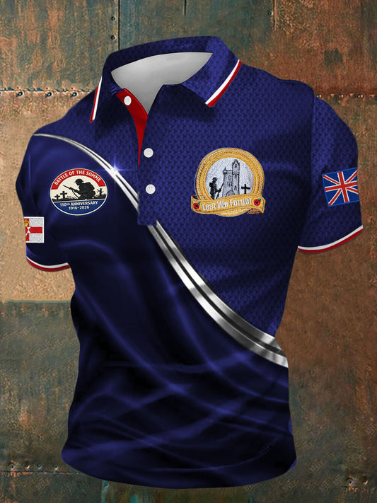 Men's Battle of The Somme Veteran Printed Casual Tops