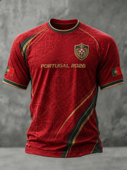 Men's Portugal Football Printed T-shirt